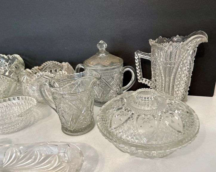 9pc Clear Glass Bowls and More (Located in Master Bedroom)