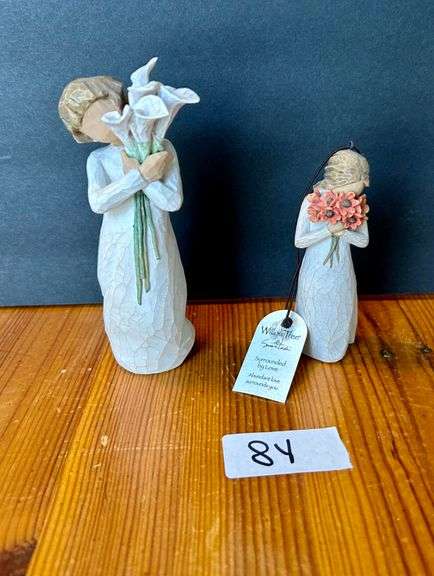 2pc Willow Tree Figurines “Beautiful Wishes” & Surrounded by Love” (Located in Living Room)