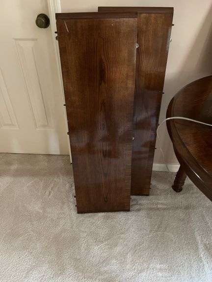 Oval table, 55"x40"x29"tall, (2) leaves 12” (located in upstairs bedroom)