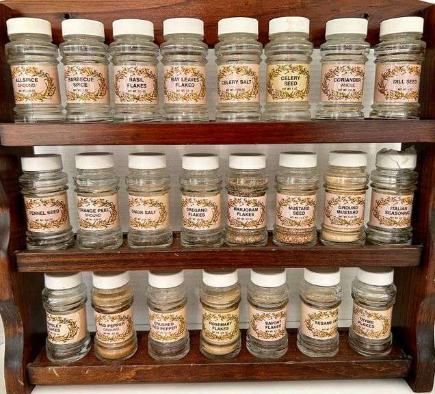 Spice Rack with Spice Jars 15.5”x17 1/4”(Located in Kitchen)