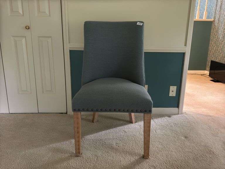 Upholstered chair, 38" tall (located in master bedroom)