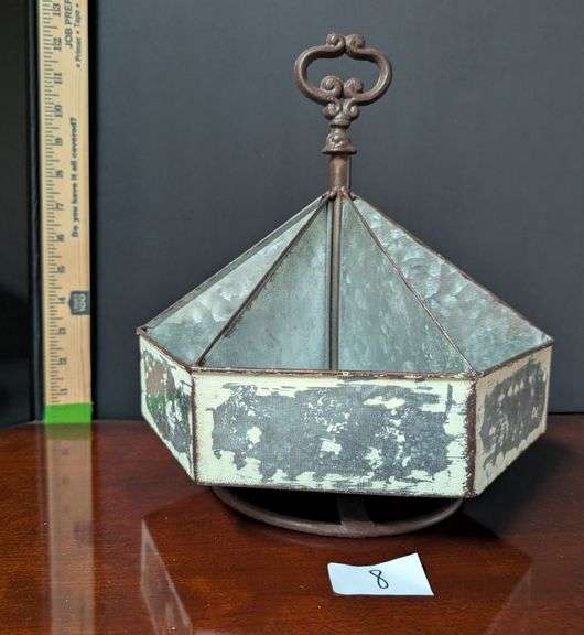 Metal industrial style caddy(located in dining room)