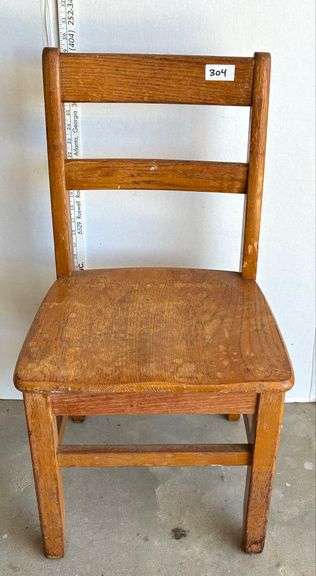 Wooden Chair, 29 3/3” Tall (Has Dings and Water Marks) (Located Garage)