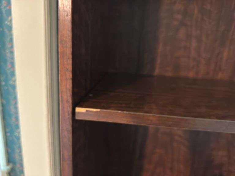 Bookshelf, 31"x16"x77.5"tall, some damage on shelf(located in master bedroom)