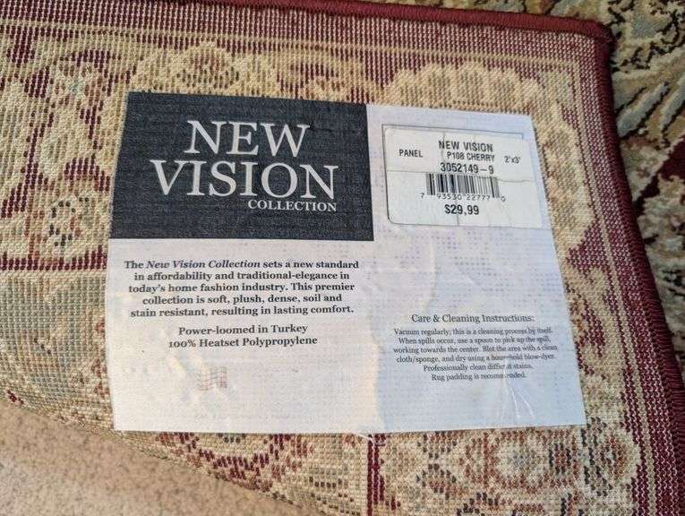 3 pc. -New Vision Rug, 36"x24", and 2 matching rugs 34"x20.5"(master bath)