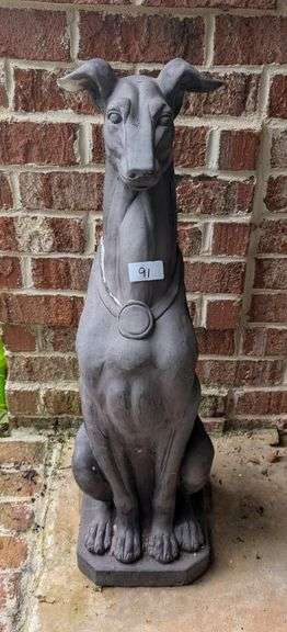 Dog front yard decor, 35" tall(located at front door)