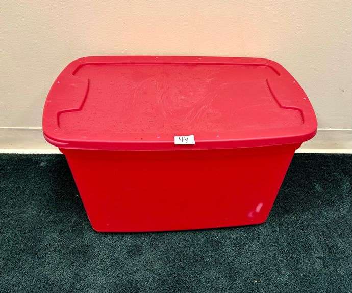 Red Plastic Bin