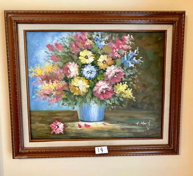 Framed Signed Art 21.5”x25 1/4” (Located in Bedroom to the Left)