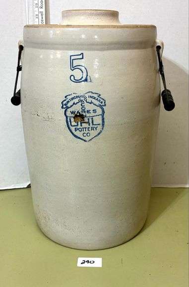 Acorn Wares Pottery Co Crock/Butter Churn (Has Chips and Wear) (Located Basement Section 2)