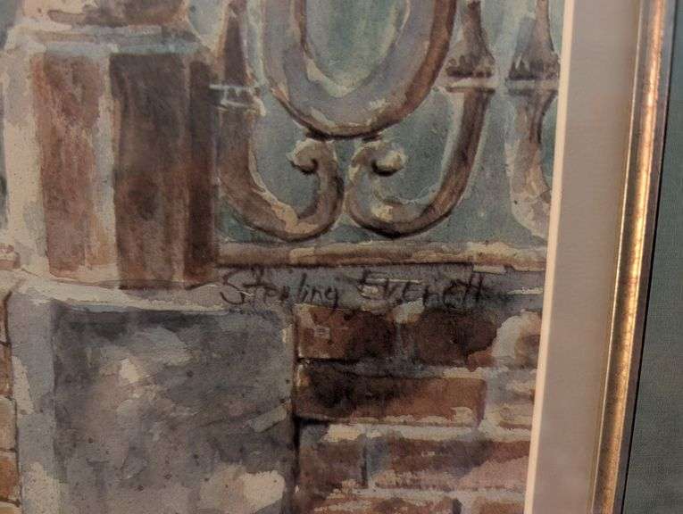 Sterling Everett, framed, signed art, 37" x 30" tall(located in living room)