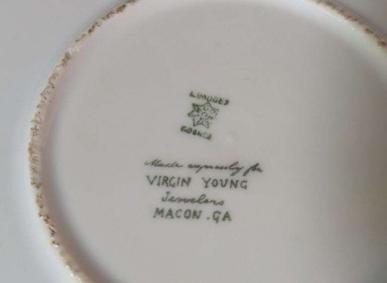 Limoges of France gold rimmed platter, stand not included (located in dining room)
