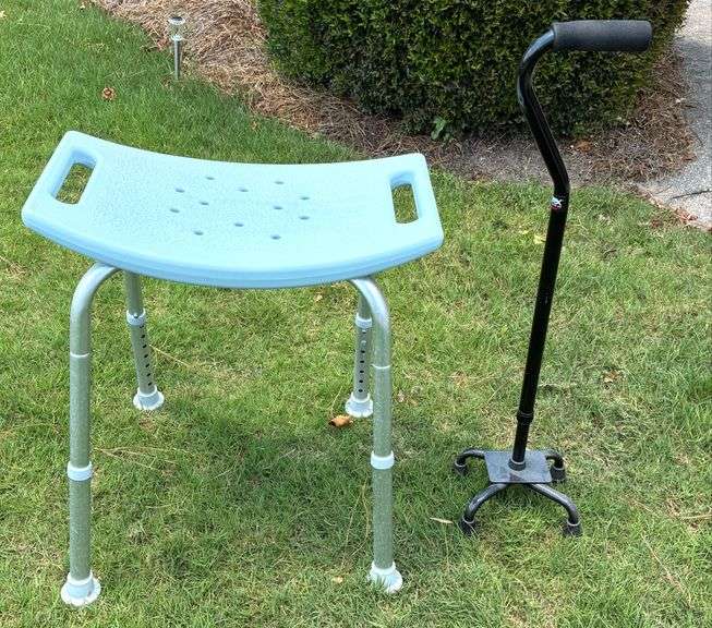 2 pc Carex Stable Cane and Shower Chair (Located Garage)