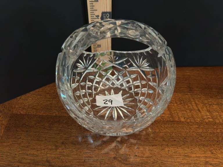 Vintage cut glass crystal basket (located in dining room)
