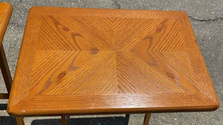 2 pc TV Tray Stands 21 7/8”X 15”(Some Scratches and Dings) (Located Garage)