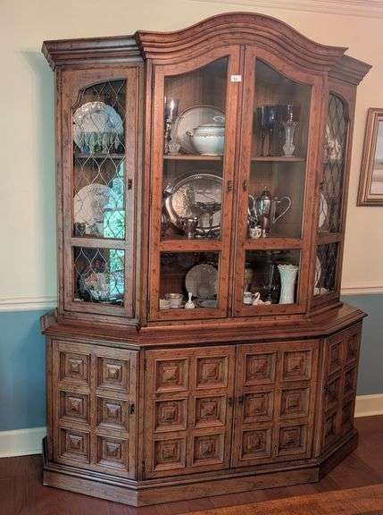 China cabinet, contents not included (located in dining)72"x13"x82"tall