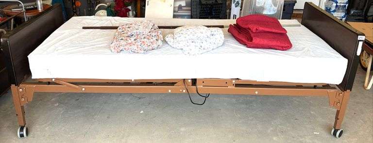 Drive Adjustable Single Bed with Bedding (Located Garage)