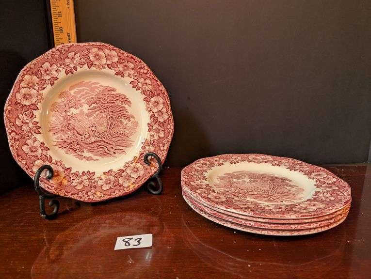 5 pc. English Tableware by Unicorn, made in Staffordshire England(located in dining room)stand not i