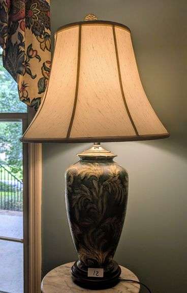 Decorative lamp, 32" tall,(located in living room)