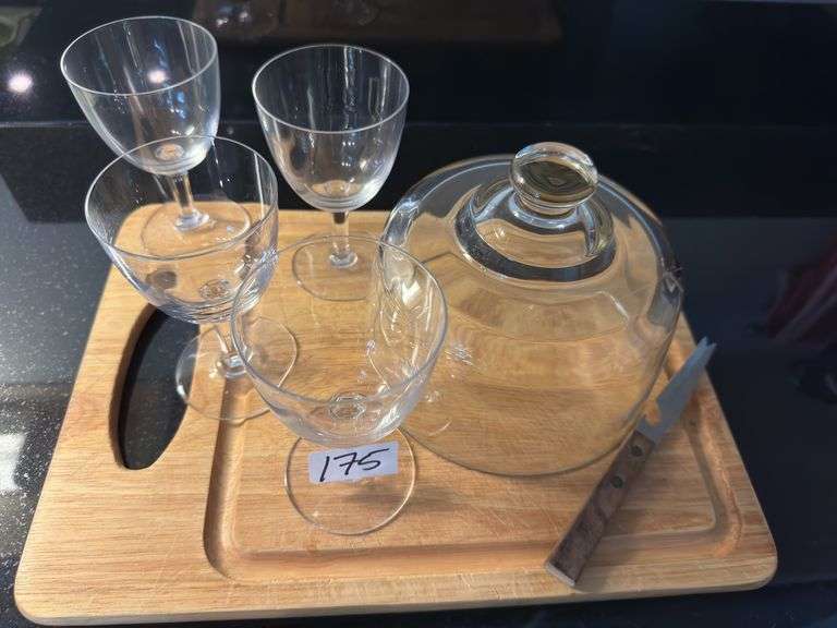 Port and cheese ball set (located in kitchen)