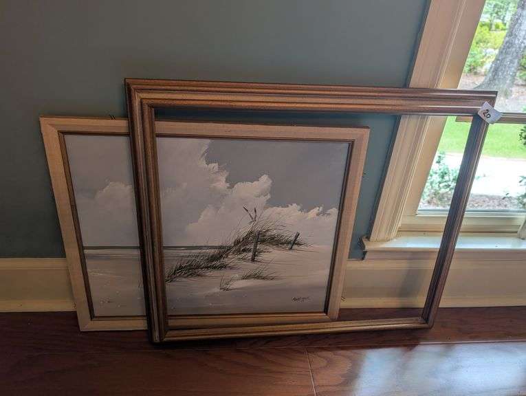Rex Duggar beach picture, 26"x22"tall, picture needs to be reset in frame, see additional photos (lo