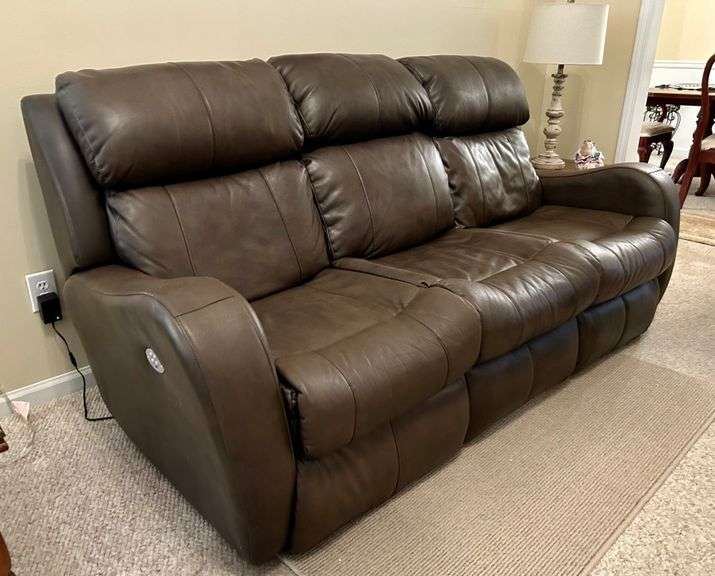 Leather Electric Couch 82” Length (Located in Living Room)