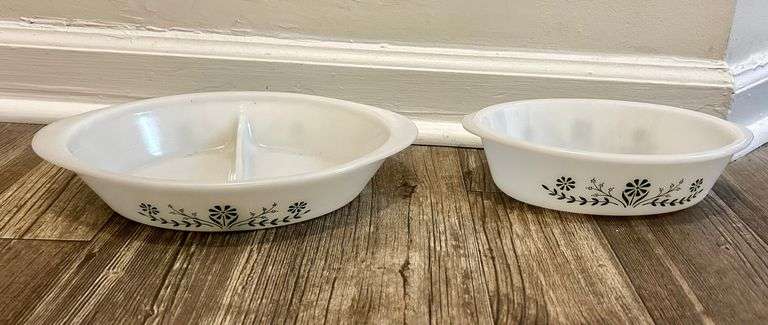 2pc Floral Pattern Casserole Dishes