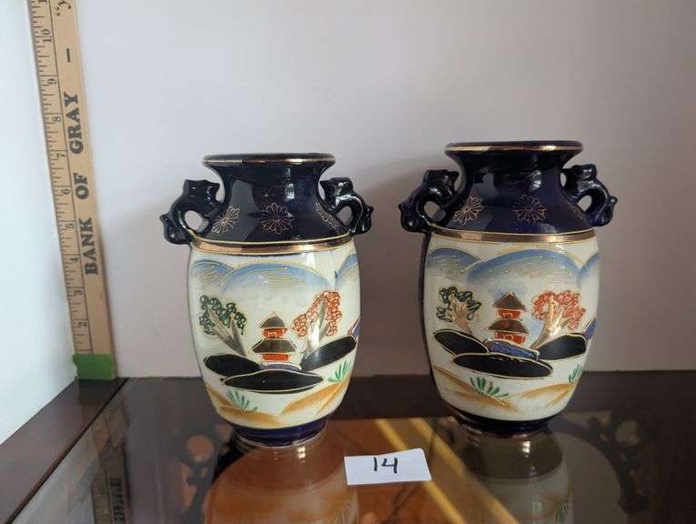 2 pcs. Decorative vases, made in Japan(located in living room)