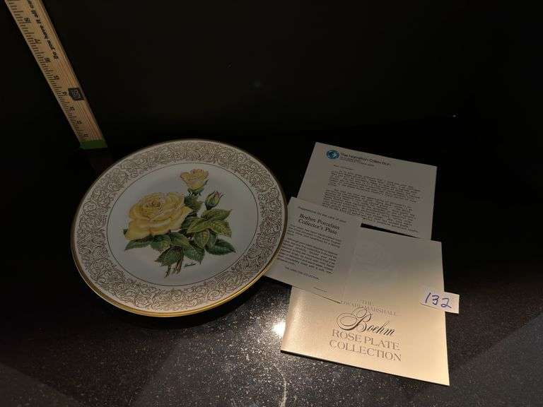 Boehm Rose plate (located in dining room)