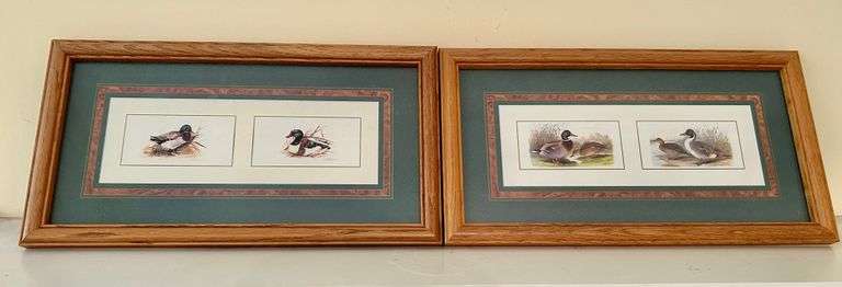 2pc Framed Duck Art 9 1/4”x17 3/8” (Located in Living Room)