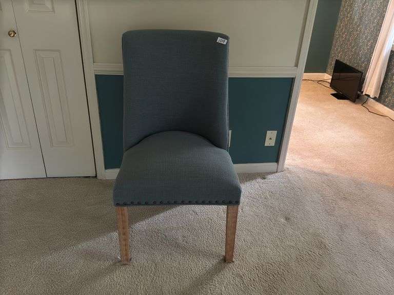 Upholstered chair, 38" tall (located in master bedroom)