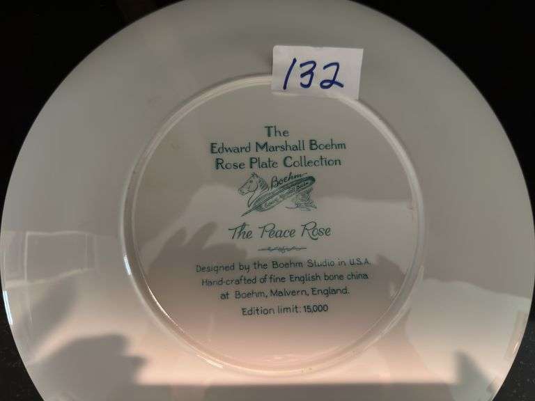Boehm Rose plate (located in dining room)
