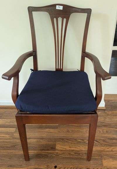 Decorative chair with cushion, 40"tall(located in sunroom)
