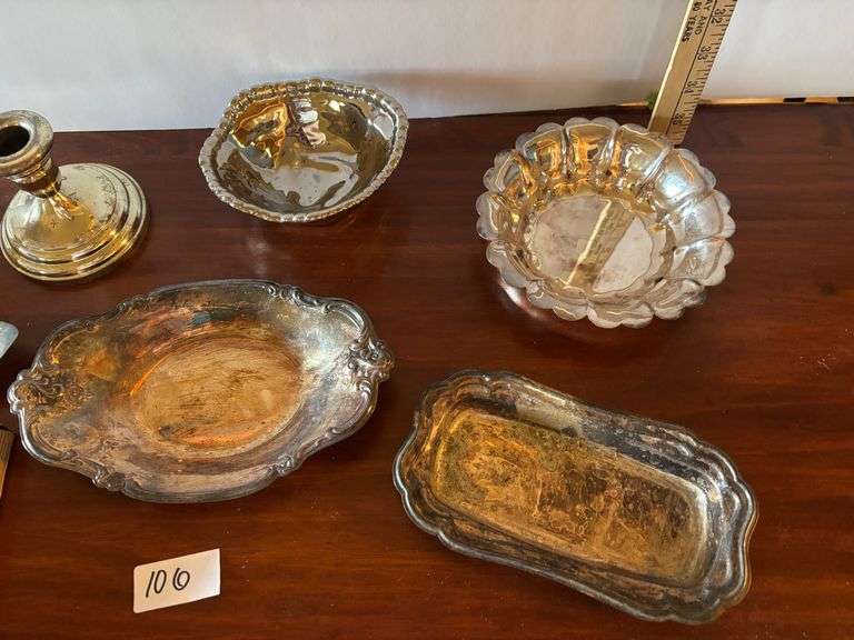 10 pc Silver plated and Tin Set (Located in ds back room)