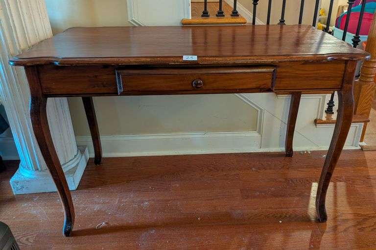Writing desk with drawer, 47"x24"x30"tall(located in living room)