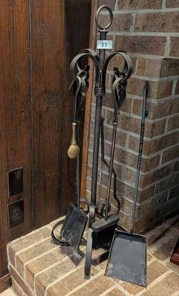 7 pc. Fireplace set(located in family room)