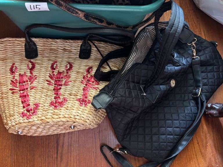 Bin of Totes and Purses (Located in Living Room)