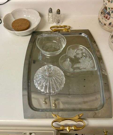 Cabinet Lot of Adaptive Utensil Set, Salt & Pepper Shakers and More (Located in Kitchen)