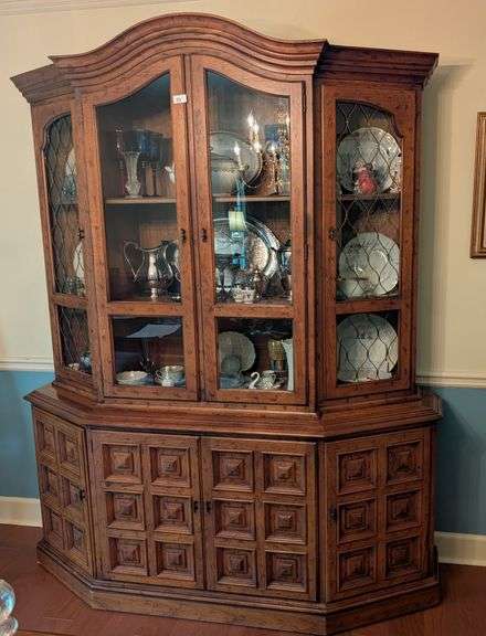 China cabinet, contents not included (located in dining)72"x13"x82"tall