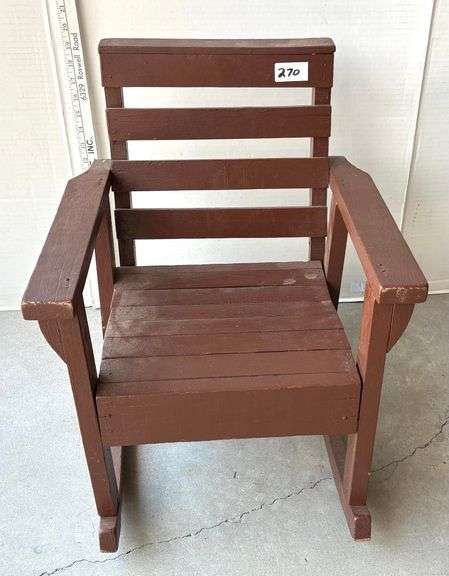 Children’s Rocking Chair, 20 1/2” Tall (Some Damage) (Located Garage)