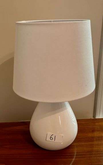 White Lamp 15.5” Tall (Located in Master Bedroom)