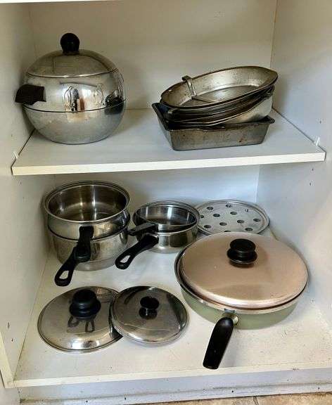 Lot of Cooking Pans and More (Located in Kitchen)