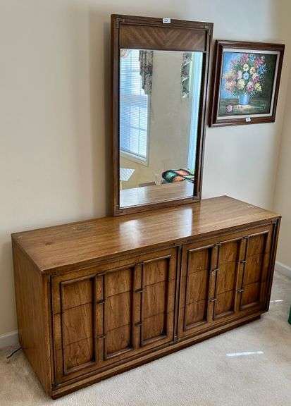 6 Drawer Dresser with Mirror 72 1/4”x60” (Located in Bedroom to the Left)