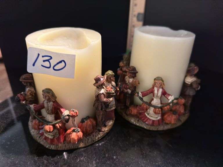 Thanksgiving decor, including candle holders (located in dining room)