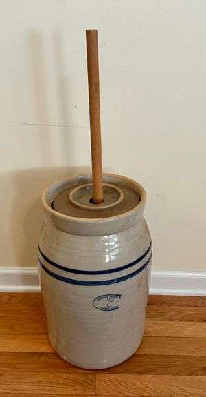 Butter Churn Crock 16 1/8” Tall (Located in Living Room)