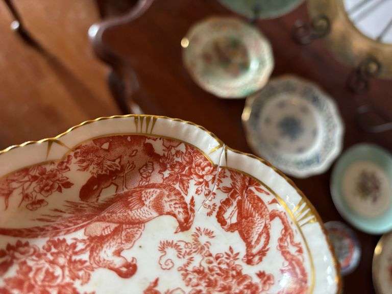 11 pc Misc Decorative Plates, Stands not Included, Crack on Small Plate (Located in ds back room)