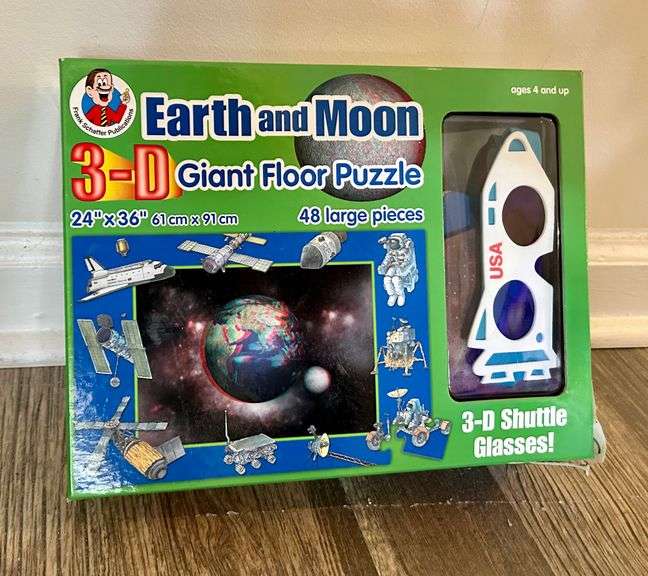 Earth and Moon 3-D Giant Floor Puzzle