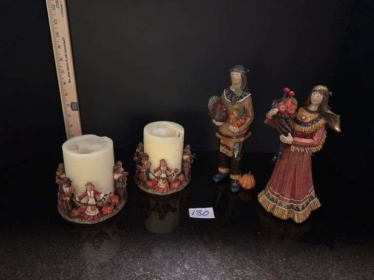 Thanksgiving decor, including candle holders (located in dining room)
