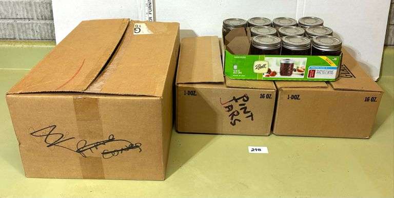 4 Boxes Canning Jars (Some Mason Star Jars) (Located Basement Section 1)