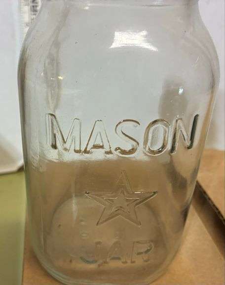 4 Boxes Canning Jars (Some Mason Star Jars) (Located Basement Section 1)