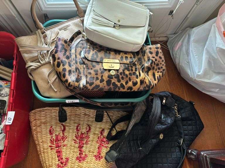 Bin of Totes and Purses (Located in Living Room)